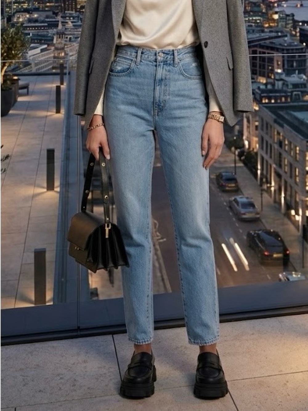 SLVRLAKE Beatnik high-rise slim cropped jeans in Borrowed Time
